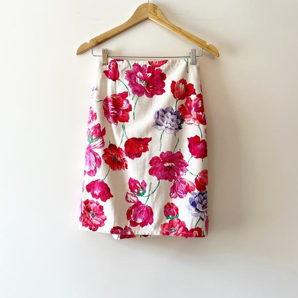 Vintage 90s Willowbend Floral Cottagecore Wrap SkirtSize 12 - Picture 5 of 5